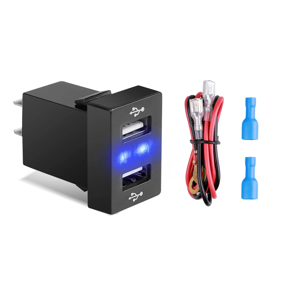 Экономичное автомобильное зарядное устройство Kebidu 12-24 В с двумя USB-портами и