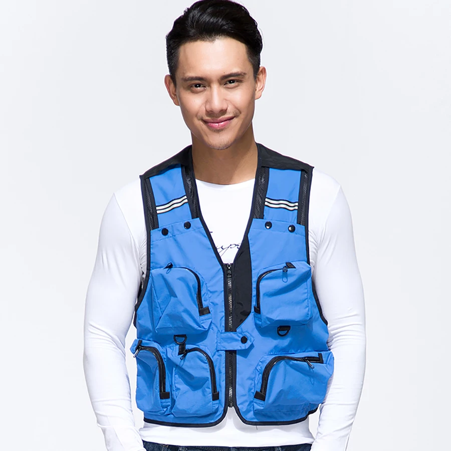 Тонкий водонепроницаемый жилет для фотосъемки на открытом воздухе рыбалки с