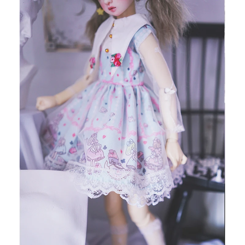 BJD кукла платье 1/4 1/6 1/3 BJD кукла платье+ украшение для волос+ Носки для 1/6 1/4 1/3 BJD кукла аксессуары для куклы одежда костюм для девочек - Цвет: like the picture