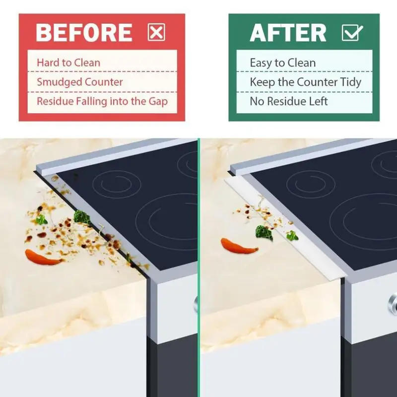 Силиконовые Кухня плита счетчик крышка зазора печь гвардии наполнитель разлива