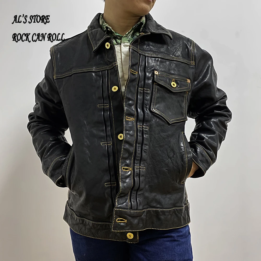 

2005-1 Asian Size Super Top Quality Heavy Genuine Japan Horse Leather Slim Classic Horsehide Stylish Rider 506XX Jacket
