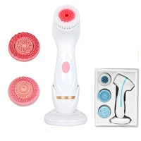 3 in 1 electric facial cleansing brush deep cleaning rotating face brush silicone waterproof facial care skin exfoliation