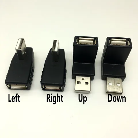 AQJG USB 2.0 угловой адаптер 90 градусов