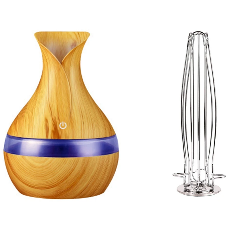 

300 Ml Ultrasonic Air Humidifier Aroma Essential Oil Diffuser & 40 Cups For Nespresso Coffee Pods Holder Rotating Rack