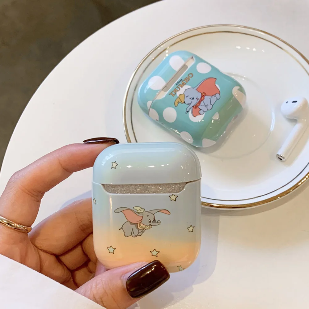 Мультяшный наушник чехол для Apple Airpods 2 1 Air Pods Чехлы Dumbo печать милые наушники чехол для AirPod Защитная гарнитура чехлы
