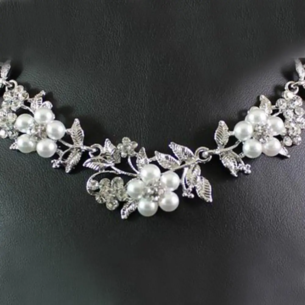 Ожерелье и серьги-капли женские очаровательные модные блестящие украшения из