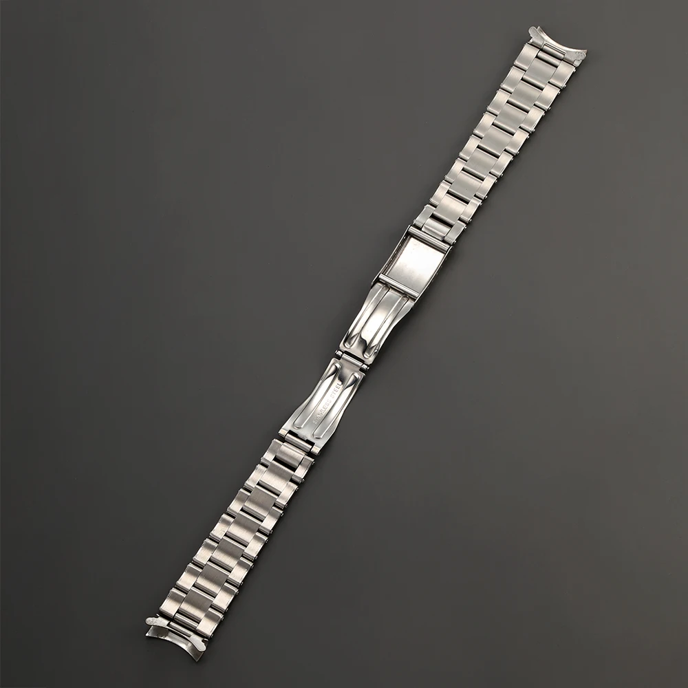 316L Stainless Steel Aftermarket Oyster Rivet Curved End Bracelet 20mm Compatible For Rolex Watch