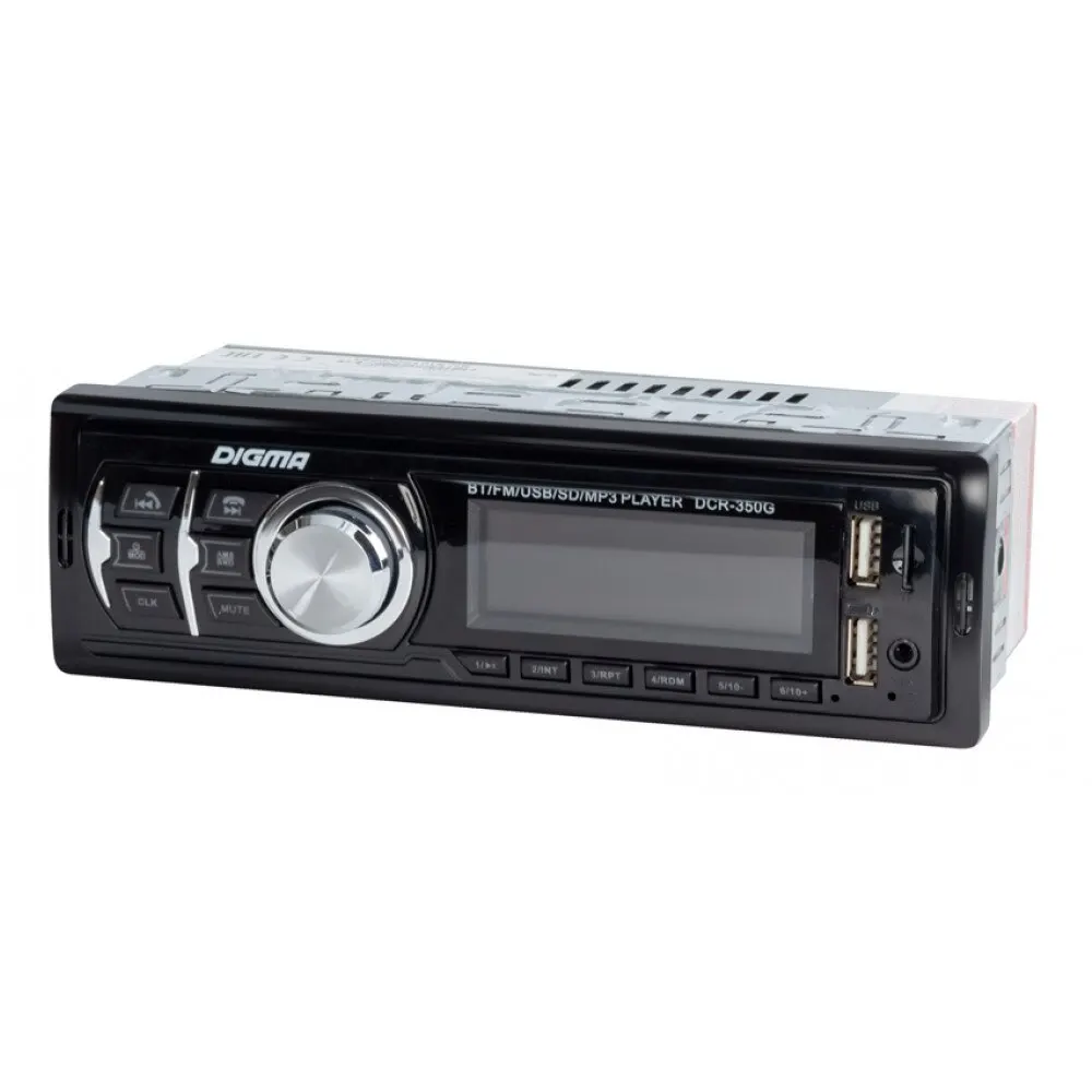 Автомагнитола Digma DCR-350G/ 1DIN/ 4x45Вт/поддержка SD/MMC/ многоцветный дисплей |
