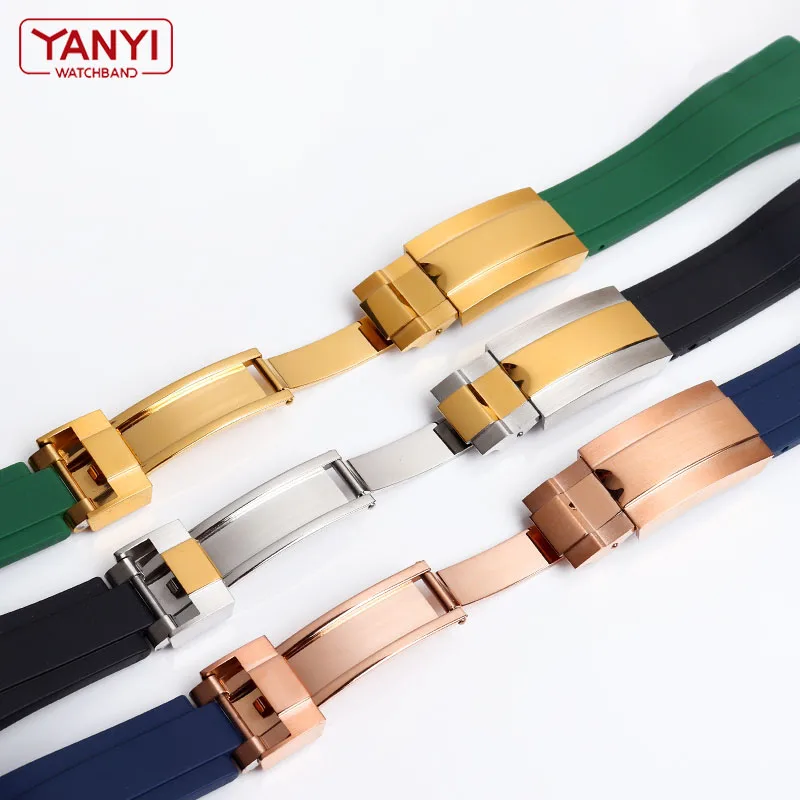 Rubber Watchband for rolex watch band 20mm Diving waterproof Silicone bracelet prevent dust wholesale mens wristband strap