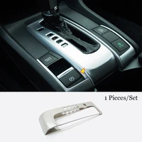 for honda civic 10th 2016 2017 abs plastic car gear shift knob frame panel decoration cover trim sticker interior accessories