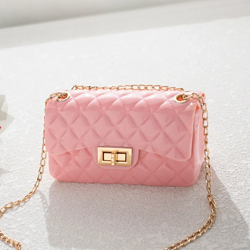 

Jelly bag Japan and Korea New Rhombocten Women's Bag Fashion Small Square Bag Single Shoulder Cross-body Bag Small Chain Bag