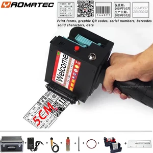 5cm qr bar batch code variable date serial number logo expiry date label online mask hand jet handheld thermal inkjet printer free global shipping