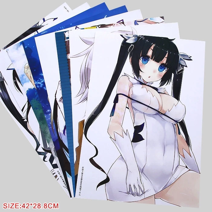 8 шт./лот Dungeon Ni Deai Wo Motomeru No Wa Machigatteiru Darou Ka постеры игрушка Hestia настенные картины
