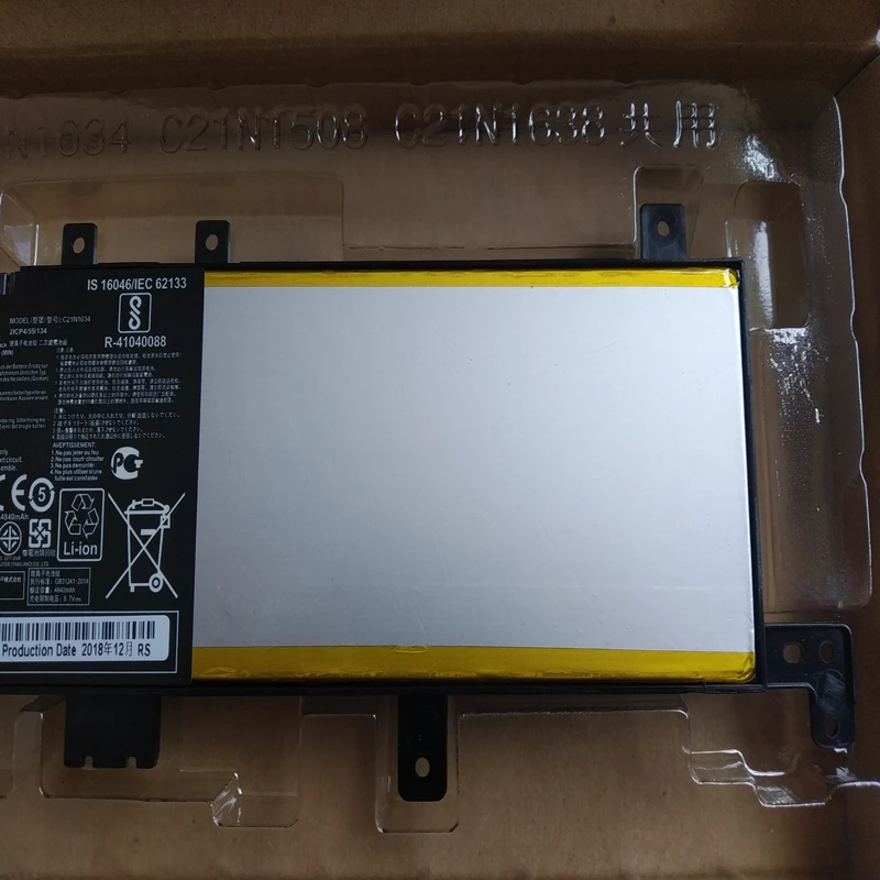 Новый аккумулятор C21N1634 для ASUS Vivobook R542UR A542U X542U A580U A580UR F542UF F542UN FL8000U FL5900L настоящая