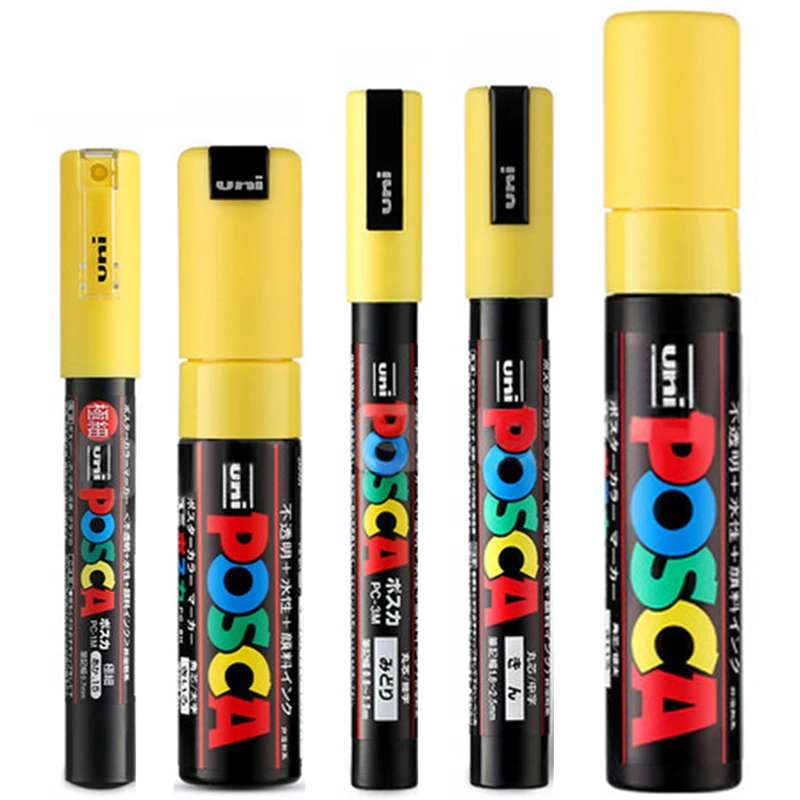 5 шт./компл. UNI Posca ручка для рисования смешанные отметки размеров каждый с 1 ручкой