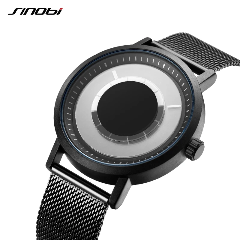 

Часы мужские кварцевые из нержавеющей стали, с поворотным механизмом