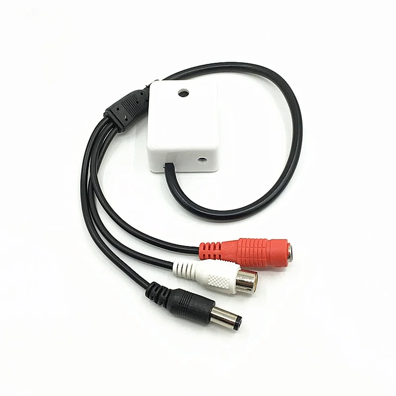 

1pcs New Mic Audio Microphone RCA Output Sound Pick Up Device for CCTV Security DVR Cameras