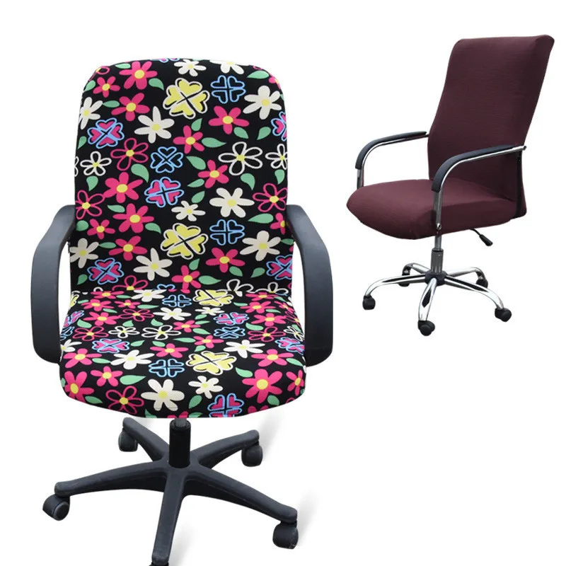 Stripe Elastic Office Computer Chair Cover Side Arm Chair Cover Recouvre Chaise Stretch Rotating Lift Chair Cover Without Chair