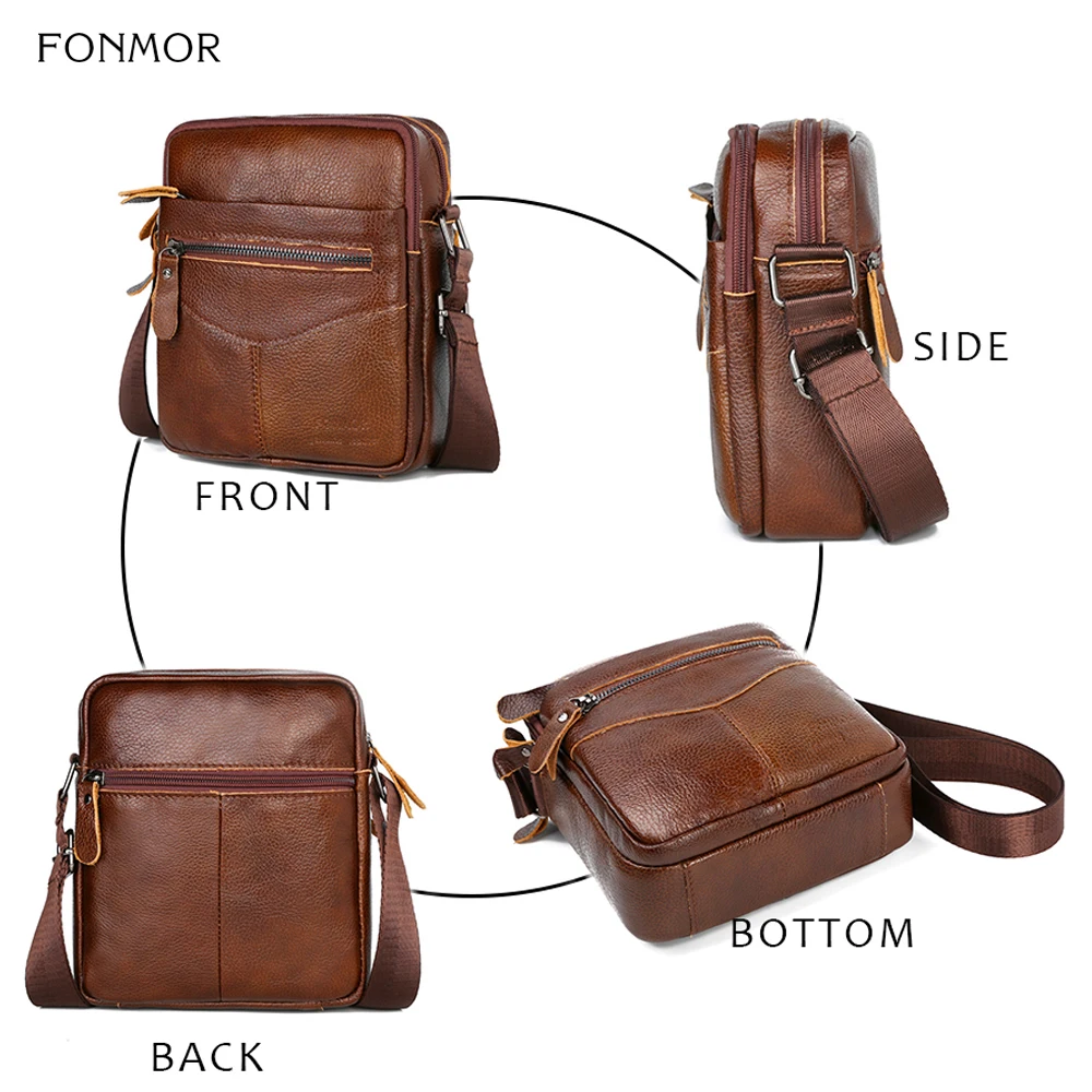 Повседневная сумка мессенджер Fonmor для мужчин винтажная вместительная сумочка