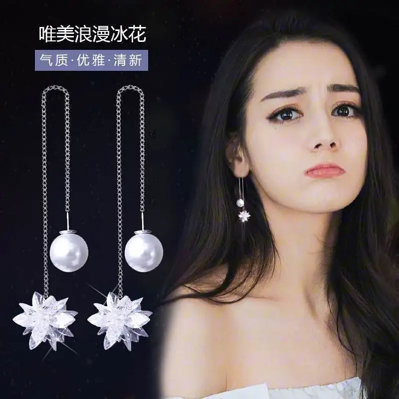Earringsfor женские 2020 модная серьга Одежда в Корейском стиле для девочек длинное