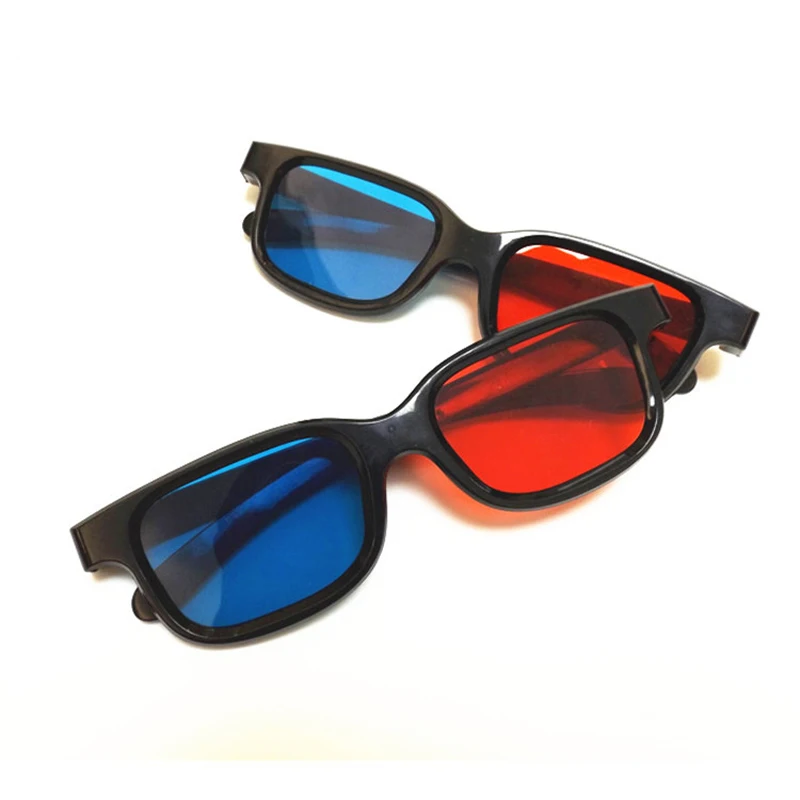 2 шт. Универсальный Синий Красный 3D стекло es Cyan Anaglyph для ТВ кино игры видео проектор 3D глаз, стекло