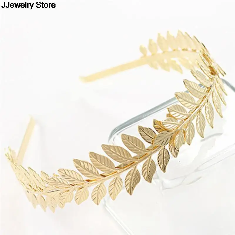 Fashion Gold Plated Metal Leaf Headband Hairband for Women Wedding Hair Accessories Elegant Silver Leaves Head Forehead Jewelry |