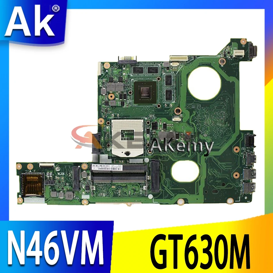 Akemy N46VM GT630M Встроенная 2 Гб материнская плата для For Asus N46V N46VZ N46VB N46VJ ноутбука 100% Testado
