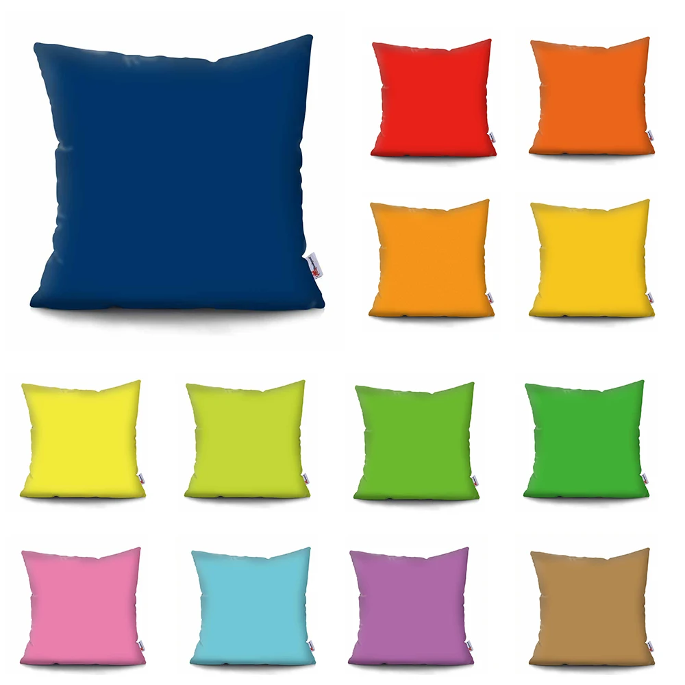 

MTMETY Solid Color Cushion Cover Simple Candy Color Throw Pillow Case For Sofa Home Decoration Pillowcase Polyester Pillowcover