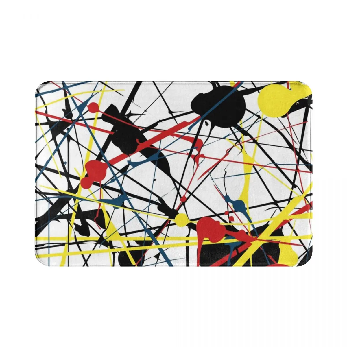 

Полиэстеровый Коврик для прихожей Jackson Pollock, нескользящий коврик, нескользящий коврик для ног, для входа, кухни, спальни, балкона, туалета