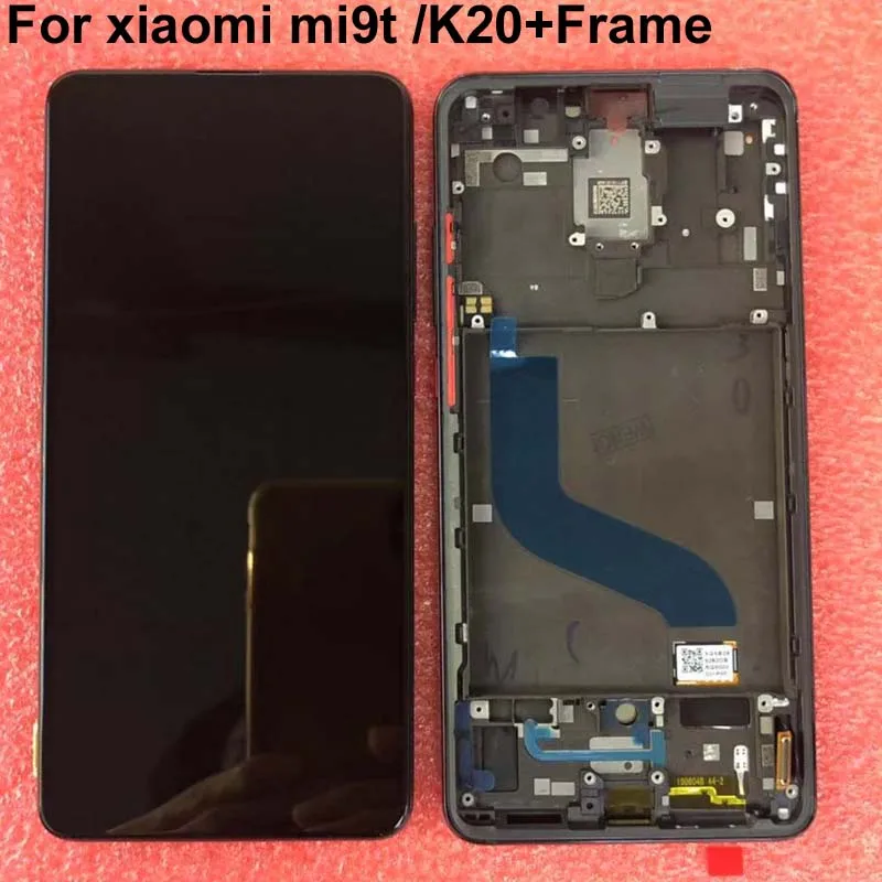 Для 6,3" Xiaomi mi 9T Pro mi 9 T/красный mi K20 K20 Pro AMOLED ЖК-экран рамка+ сенсорная панель Оцифровка