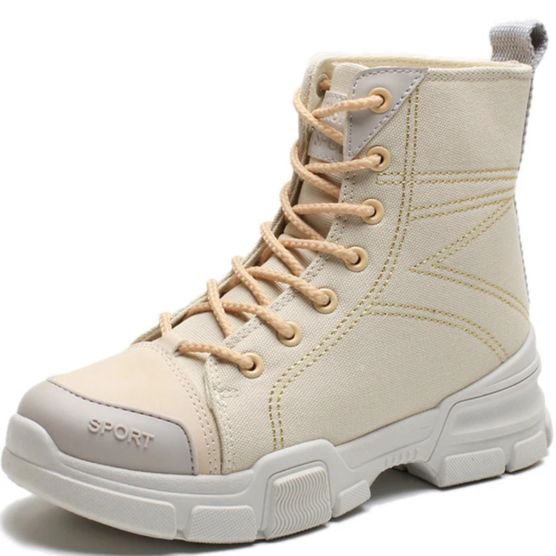 Однотонные женские ботильоны из 2019 кожи ботинки на платформе со шнуровкой зимние