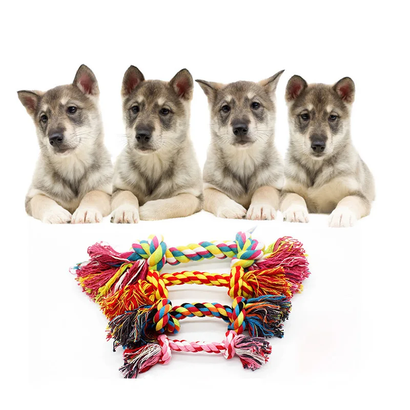 

Детская Хлопковая веревка для чистки зубов, игрушка для маленьких, средних и больших собак, товары для домашних животных