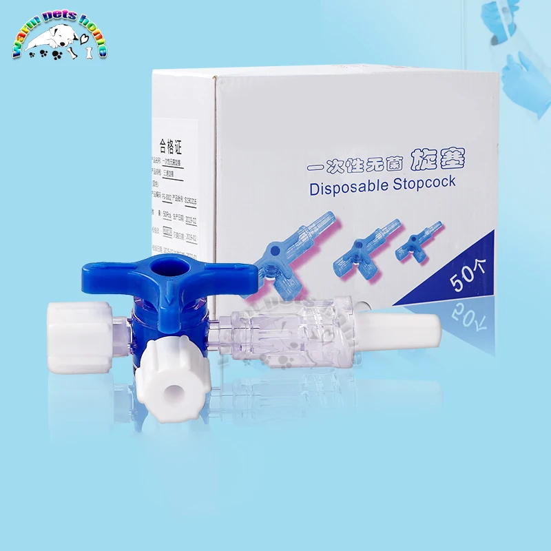 Plastic Three Way Stop Cock for Clinical Hospital - Luer Lock Adapter 3 Way Stopcock Flexible T-Connector Extension Tube image 5
