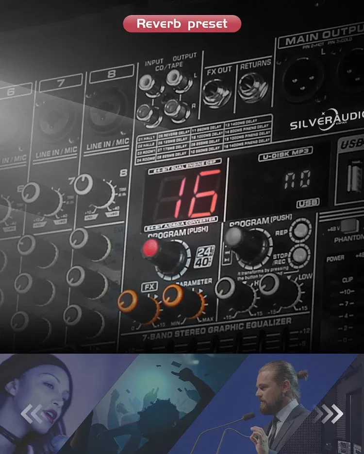 GAX-HM80 Профессиональный dj Полетный миксер 8 каналов жесткий чехол с усилителем