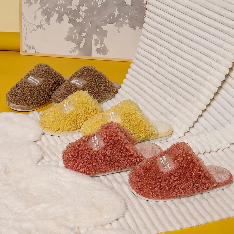 

Women New Autumn Winter Slippers Bottom Soft Insole Couple Home Shoes Thick Slippers Indoor Non-slip Slide Comfortable Footwear