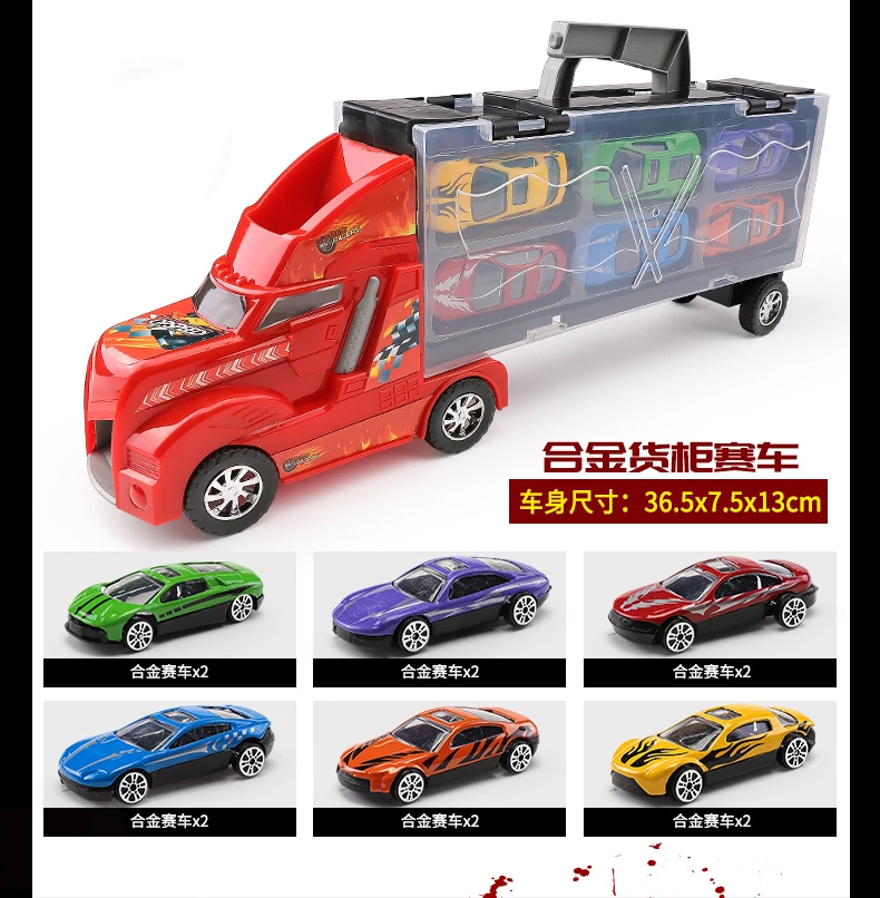 Hotwheels бренд трек игрушка сверхмощный транспортер может вместить 50 автомобилей горячие колеса Hauler грузовик игрушка Caminhao de brinquedo