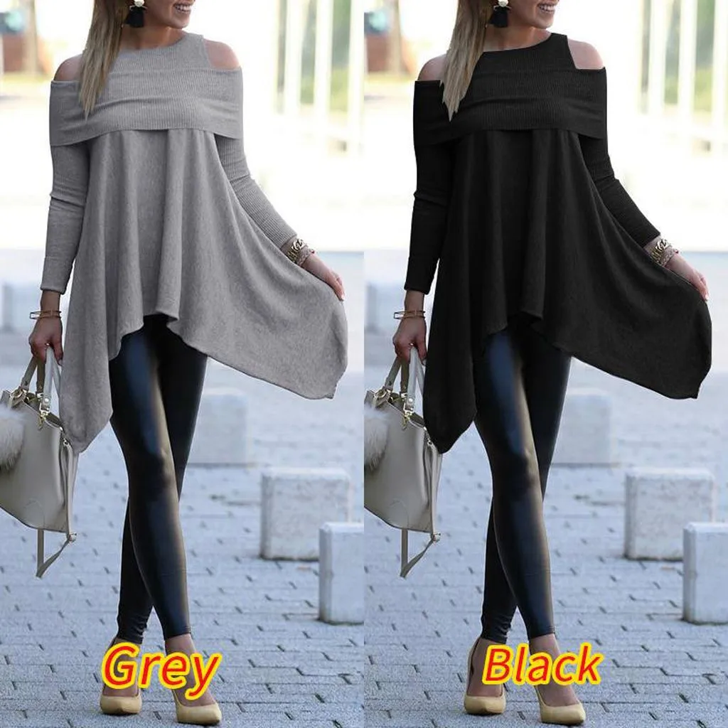 

Women Mesh Net Blouse Sheer Long Sleeve Ladies Shirt Black Front Solid Long Sleeve Irregular Sweatshirt Loose Print Pullover Top