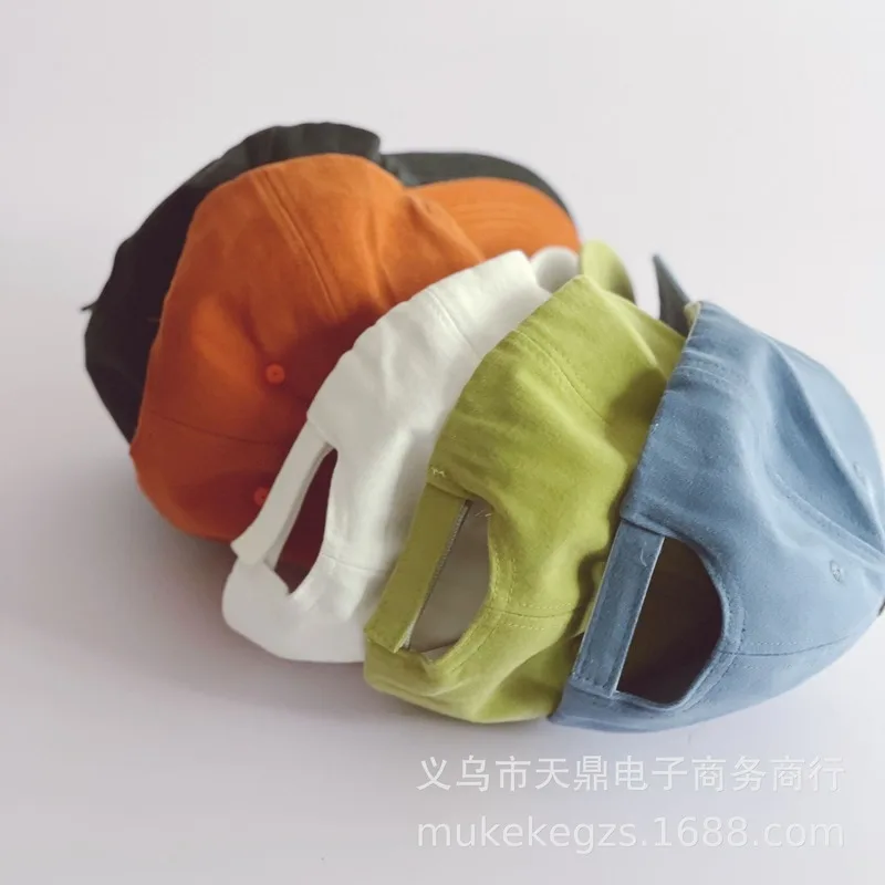 

Ins \children's Copper Buckle Baseball Hat Boys Spure Color Embroidered Stage Performance Personality Boy and Girl Hip-hop Cap