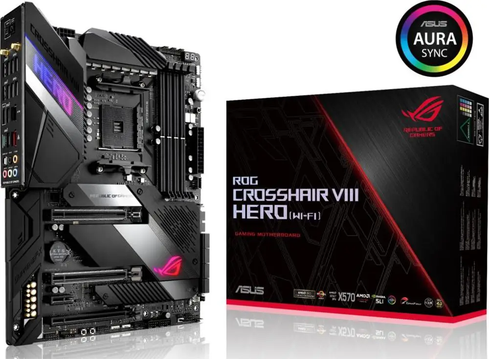 Günstig Neue Motherboard Für Für ASUS ROG CROSSHAIR VIII HERO(WI-FI) Buchse AM4 DDR4 32GB USB 2,0 USB 3,2 M.2 X570 Desktop Motherboard