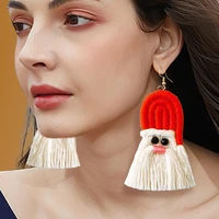 christmas earrings braided lightweight bohemia walking stick dangle earrings hook earrings women drop earrings 1 pair