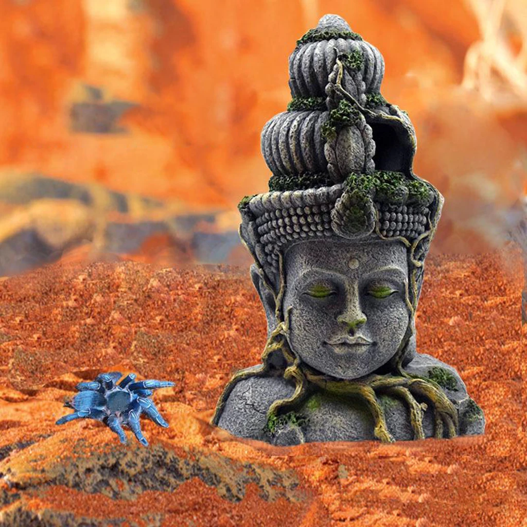 

Aquarium Landscaping Decorations Buddha Head Sculpture Ornament Creative Betta