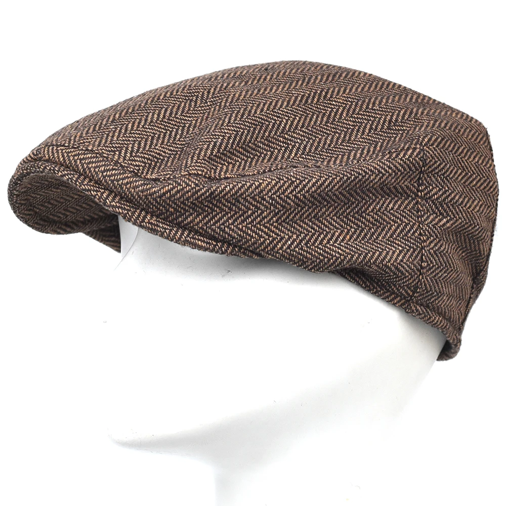 

Herringbone Newsboy Caps Men Woman Casual Beret Flat Ivy Cap Soft Solid Color Driving Cabbie Hat Unisex Hats