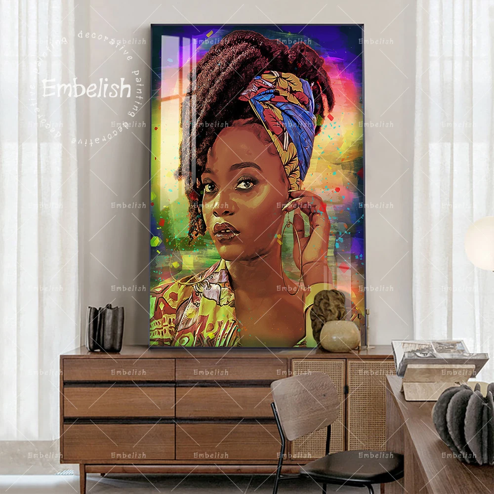

Embelish 1 Pieces Color Woman Portrait Modern Hoem Decor Posters Wall Art Pictures Fashion Living Room HD Canvas Paintings Art
