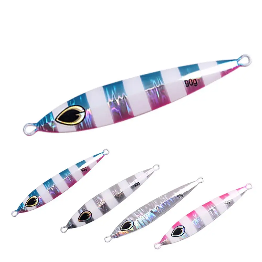 

4PCS Deep sea Fishing Glow Stripe Jigging Slow Jig Lure Jigbait spoon baits 90/130/170/210g