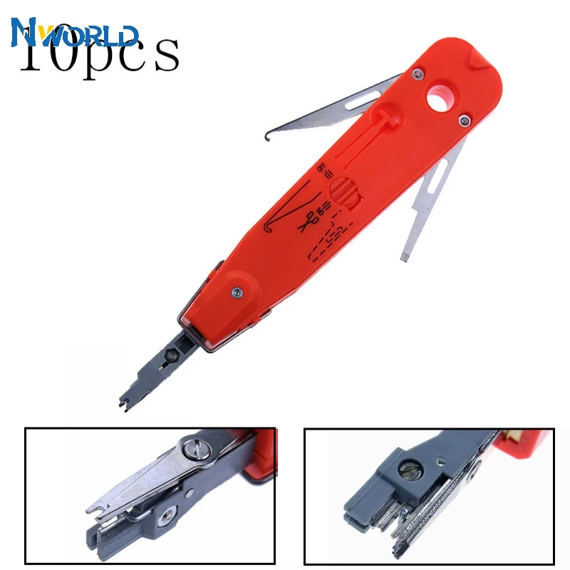 Инструмент для обжима LSA Plus кусачки кабеля патч панели 10 шт. телефонных звонков RJ11