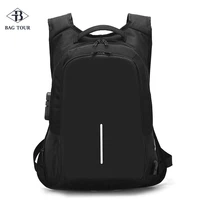 smart safe bag for men business backpack anti theft office worker pack laptop shoulder bag large locking bag reflective stripe