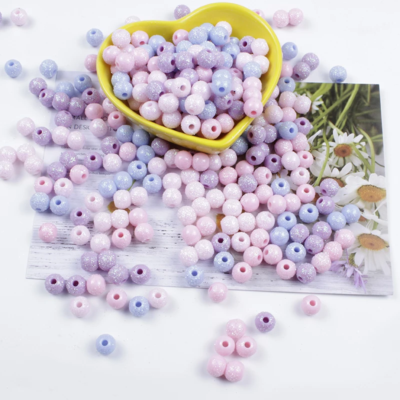 

Бусины акриловые круглые, 8 мм, 20-100 шт./лот