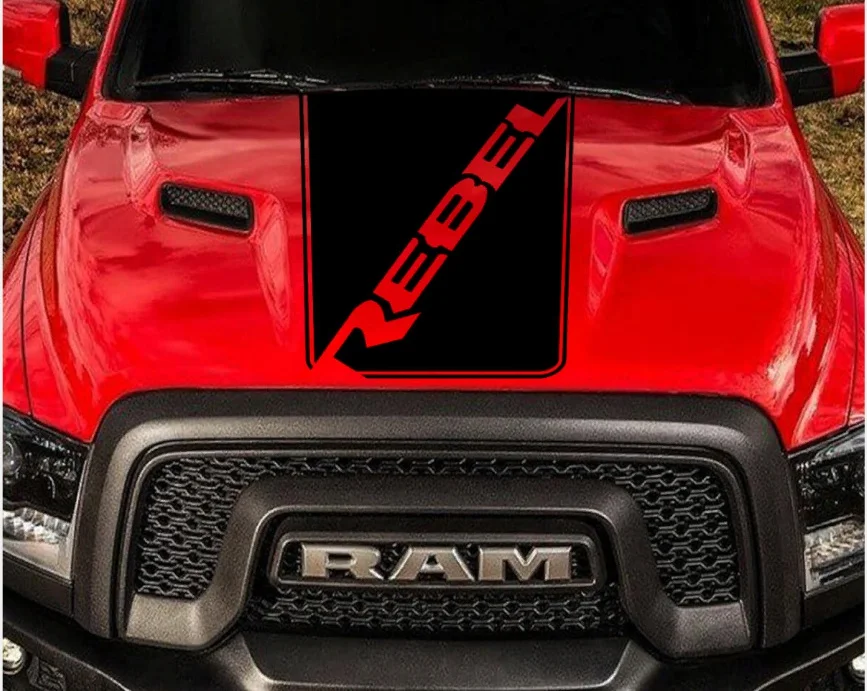 

Виниловая наклейка с логотипом Dodge Ram Rebel Hood