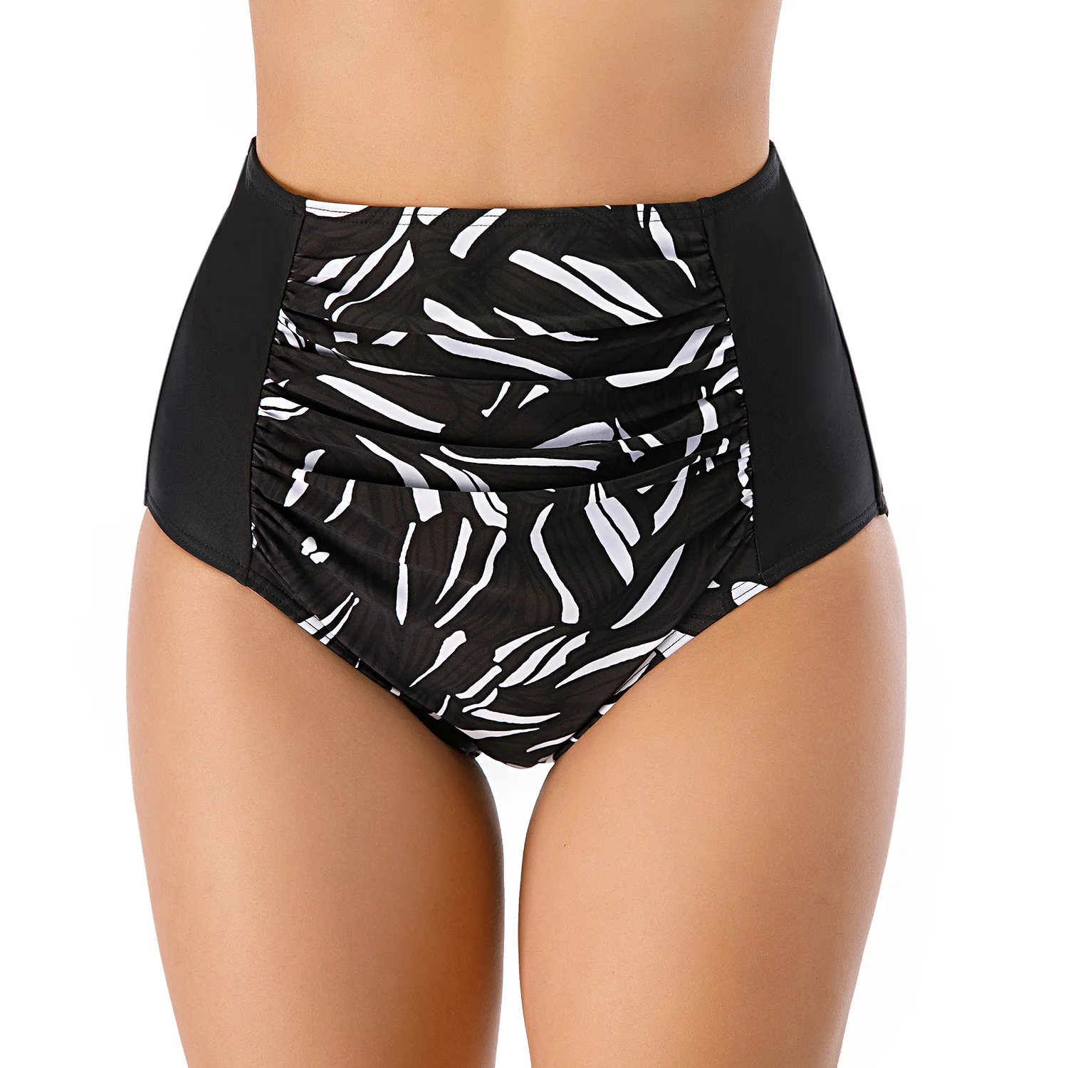 

Beach Pants Women's Pleated Tight Swimming Trunks with Buttocks Tucked in High Waisted Triangle Swimming Trunks for Women