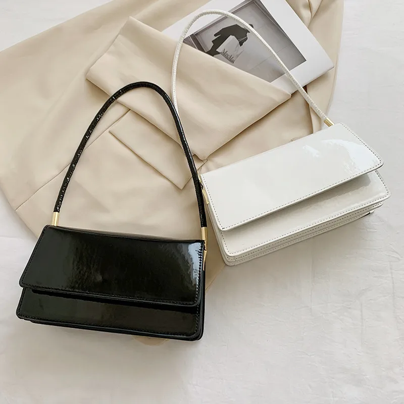 

Fashion Women PU Leather Handbags Solid Color Ladies Small Square Shoulder Bags Female Phone Purse Underarm Bags Bolso Mujer